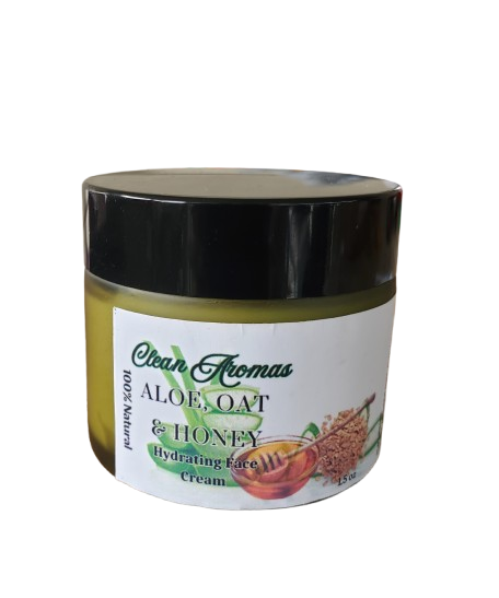 Aloe vera, Oats and Honey moisturizing cream. (Crema hidratante para la cara de Aloe Vera, Avena y Miel)